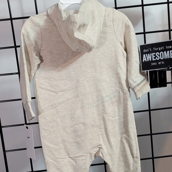 Nike Baby Zip-Up Hoodie Jumpsuit - Cream Color (12 Months) - Picture 2 of 5